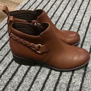 Easy Spirit Brown Leather Ankle Boots Size 5.5
